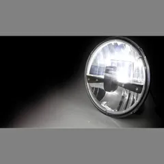HIGHSIDER 7 inch LED main headlight FRAME-R1 type 3, black, bottom mounting