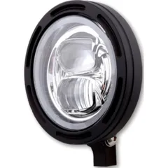 HIGHSIDER 5 3/4 inch LED headlight FRAME-R2 type 7, black, bottom mounting