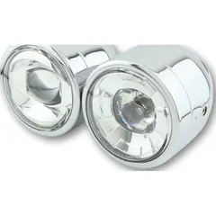 SHIN YO LED Hauptscheinwerfer TWIN, chrom, seitliche Befestigung