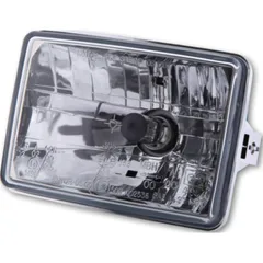 H4 insert 130 x 90mm, clear glass 12V 60/55W, parking light, E-gepr.