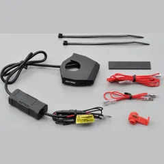 DAYTONA SLIM TYPE 2-way USB socket for handlebar mounting
