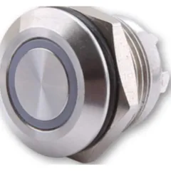 Lampe Licht HIGHSIDER Taster Edelstahl mit LED Leuchtring in verschiedenen Farben (M12), Stück