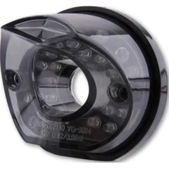 SHIN YO LED taillight MADISON, black round base plate, tinted glass