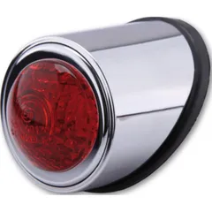 Rückleuchte Heckleuchte SHIN YO LED-Rücklicht OLD SCHOOL TYP1, chrom, rotes Glas, E-gepr.