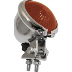 Rückleuchte Heckleuchte SHIN YO LED-Rücklicht BATES STYLE, verchromtes Gehäuse, rotes Glas