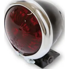 SHIN YO LED taillight BATES STYLE, black housing with chrome frame, red glass