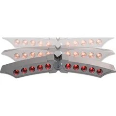 SHIN YO LED taillight X-WING, chrome-plated housing, E-tested