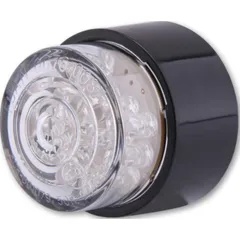 Rückleuchte Heckleuchte SHIN YO LED-Mini-Rücklicht BULLET, rund mit schwarzem Gehäuse