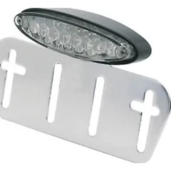 Rückleuchte Heckleuchte SHIN YO LED-Mini-Rücklicht klar, mit Nummernschildplatte, Gehäuse schwarz