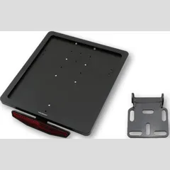 HIGHSIDER CNC license plate holding plate with Uni holder type 2, black anodized