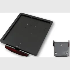 HIGHSIDER CNC license plate holding plate with Uni holder type 3, black anodized