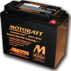 Akku MOTOBATT Batterie MBTX20UHD, schwarzes Gehäuse.