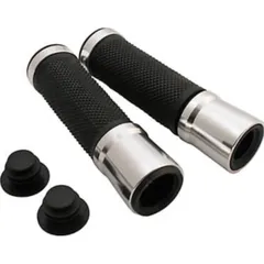 SHIN YO Handlebar grip rubber, 7/8 inch (22.2 mm), 130 mm, silver