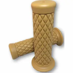 Custom Diamond Style Handlebar Grips 1 inch, yellow, pair