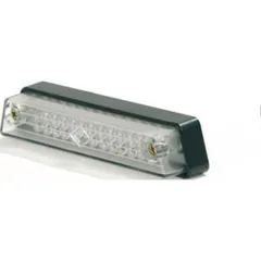 SHIN YO LED rear fog lamp with long connection cable, transparent glass
