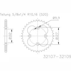 ESJOT Sprocket, 37 teeth 92-32107-37