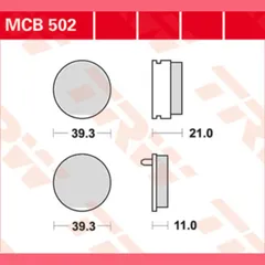 Bremsklötze TRW Lucas Bremsbelag MCB502