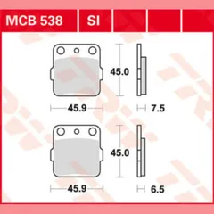 Bremsklötze TRW Lucas Bremsbelag MCB538