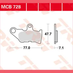 Bremsklötze TRW Lucas Bremsbelag MCB728