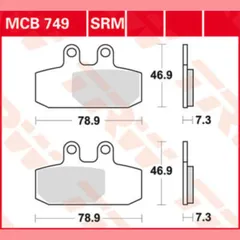 Bremsklötze TRW Lucas Bremsbelag MCB749