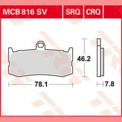 Bremsklötze TRW Lucas Racingbelag MCB816SRQ