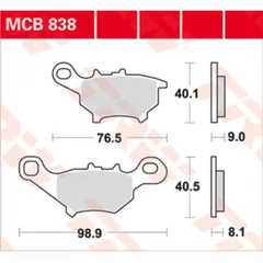 Bremsklötze TRW Lucas Bremsbelag MCB838