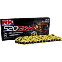 RK Standardkette gelb 520 MXZ5 /112 Kette offen mit Clipschloss passend für: Gas Gas EC, MC