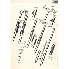 Telescopic fork Pränafa springs 360mm 21.50mm black for Hercules Prima 5S, SX, 6, Jogging, Optima 3, 3S MG00026449
