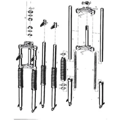 Spring set telescopic fork Pränafa black for Hercules Prima G3, Supra 4, 4 GP, MK 1, 2, 2S MG00026464