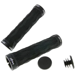 n8tive double lock-on grip set GEO 130mm - black 150048BK