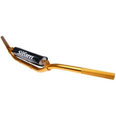 MX handlebar with cross brace and pad anodized aluminum gold-look - 22mm 16810