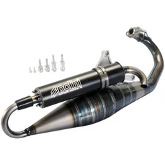 Schalldämpfer Auspuff Polini For Race 4 für Piaggio Liberty, Zip, Gilera DNA, Typhoon, Derbi GP1 (01-03) 50 2T 200.0296