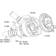 Kolben Satz Polini Sport 74ccm 50,4mm für Minarelli AM6 204.0914