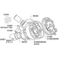 cylinder head Polini Evolution 40.2mm for Minarelli AM6 211.0302