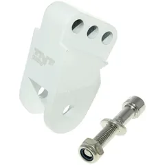 shock extender CNC 3-hole adjustable mounting white for CPI, Keeway, Generic 21341