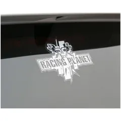 Sticker Aufkleber Racing Planet 130x105mm weiß 23971