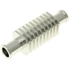 Durchlaufkühler / Minikühler Aluminium silber (30x103mm) 17mm Schlauchanschluss 28330