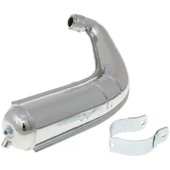 Schalldämpfer Auspuff verchromt für Mobylette GAC 40, 50 32038