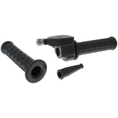 throttle tube with rubber grip right and left, black type II 32944