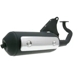 Schalldämpfer Auspuff für Aprilia, Yamaha, MBK, Malaguti, Benelli, Beta / Minarelli liegend 34188