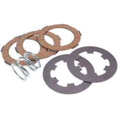 clutch disc set, cork and steel clutch friction plates incl. spring Ferodo for Vespa 50, 90, 125 Primavera, ET3 35403