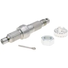 Achse Radwelle 126mm mit Mutter und Kronenmutter für Piaggio, Gilera 36488