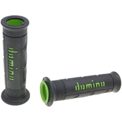 Griffgummis Griffe Satz Domino A250 On-Road schwarz / grün mit offenen Enden 37059