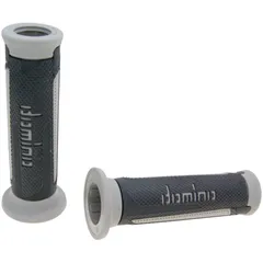 handlebar grip set Domino A350 on-road anthracite grey / grey open end grips 37163
