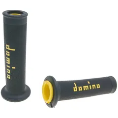 Griffgummis Griffe Satz Domino A010 On-Road schwarz / gelb mit offenen Enden 37193