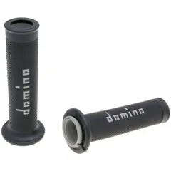 Griffgummis Griffe Satz Domino A010 On-Road schwarz / grau mit offenen Enden 37194