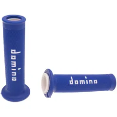 Griffgummis Griffe Satz Domino A010 On-Road blau / weiß mit offenen Enden 37195
