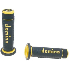 Griffgummis Griffe Satz Domino A180 ATV Daumengas 22/22mm schwarz-gelb 37199