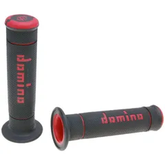 handlebar grip set Domino A240 Trial black / red 37207