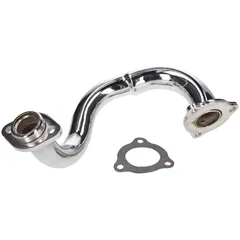 exhaust manifold chromed, unrestricted for Derbi Senda, Aprilia RX, SX, Gilera RCR, SMT 37320